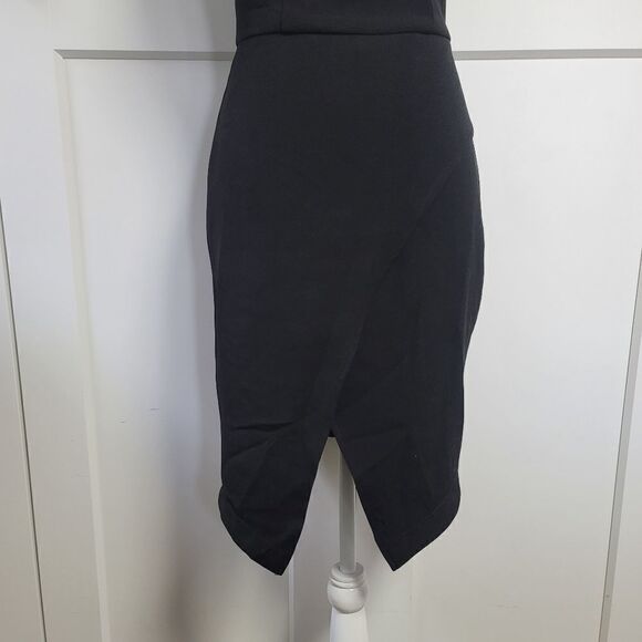 Adelyn Rae Halter asymmetrical sheath dress in black size xsmall - Picture 9 of 16